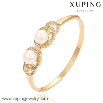 51389 xuping 18k patrones de diseño de joyas de oro saudi arabia joyas brazalete de perlas para damas